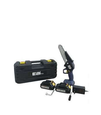 Κλαδευτικό Αλυσοπρίονο Μπαταρίας 20Volt ebi max Em24s-1Με Λάμα 15cm με δυο μπαταρίες, ταχυφοριστή και βαλιτσάκι μεταφοράς Κλαδευτικό Αλυσοπρίονο Μπαταρίας 20Volt ebi max Em24s-1Με Λάμα 15cm με δυο μπαταρίες, ταχυφοριστή και βαλιτσάκι μεταφοράς