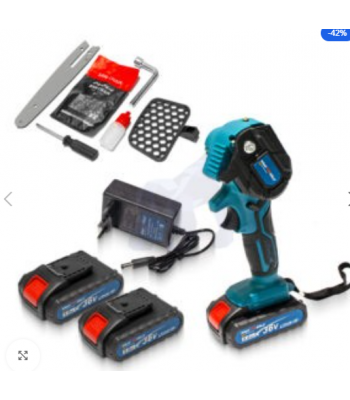 Αλυσοπρίονο kraftworld με 25cm λάμα  2 μπαταρίες 38 V 10H  2 λάμες 25CM