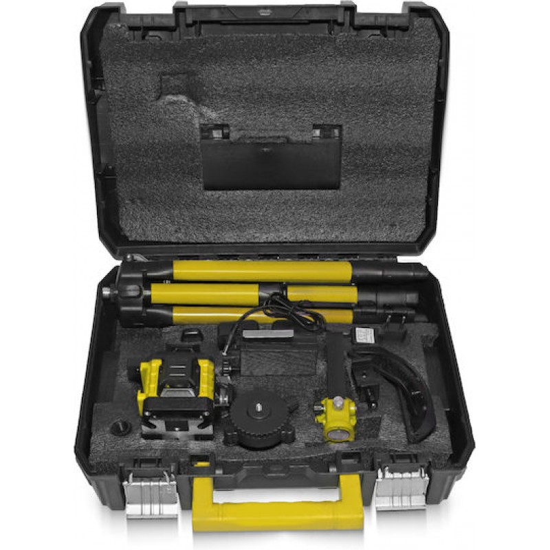 Kraftworld Αλφάδι Laser 16 Γραμμών με βάση ανύψωσης στήριγμα τοίχου τηλεχειριστήριο LZ143