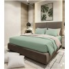 Luxury Σετ Σεντόνια Υπέρδιπλα Βαμβακοσατέν 240x270cm 2 Μαξιλαροθήκες 50×70 5cm Μέντα Μπέζ LBS510