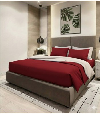 Luxury Σετ Σεντόνια Υπέρδιπλα Βαμβακοσατέν 240x270cm 2 Μαξιλαροθήκες 50×70 5cm Κόκκινο LBS513