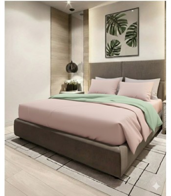 Luxury Σετ Σεντόνια Υπέρδιπλα Βαμβακοσατέν 240x270cm 2 Μαξιλαροθήκες 50×70 5cm Πράσινο Ροζ LBS517